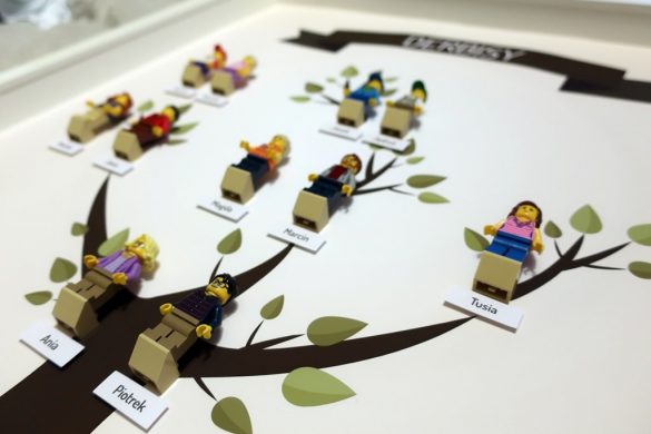 Oryginalne drzewo genealogiczne z klocków LEGO
