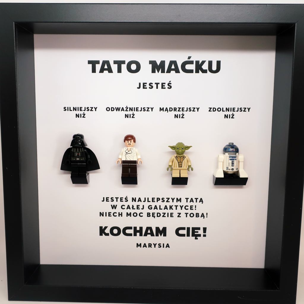 Vader Han Solo Yoda R2D2 - ramka na Dzień Ojca