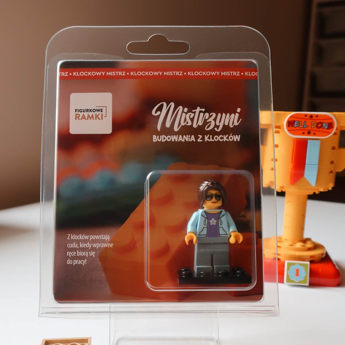 Mistrzyni budowania z klocków - Figurka spersonalizowana w blistrze