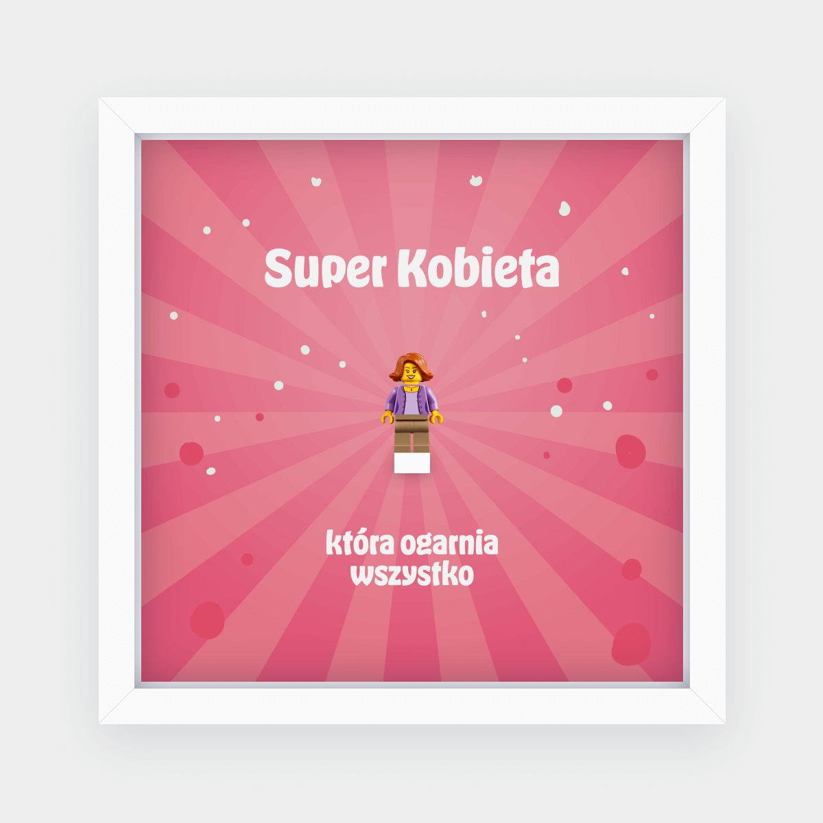 Ramka dla drugiej połówki z minifigurką – Super Kobieta Ramka dla drugiej połówki z minifigurką – Super Kobieta