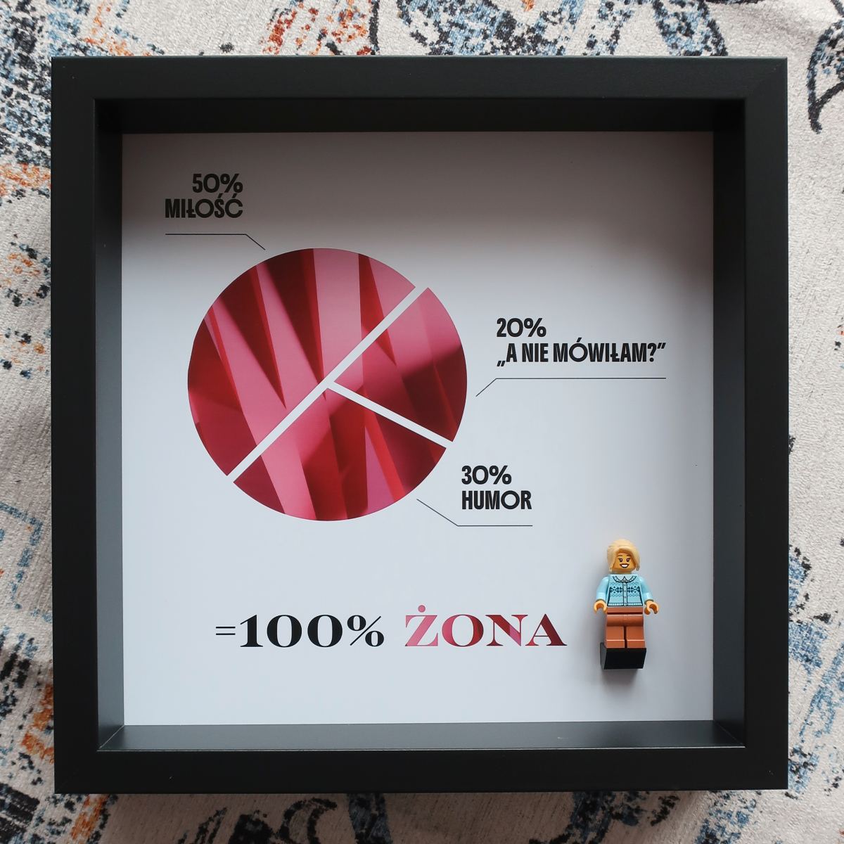 Ramka dla drugiej połówki z minifigurką – 100% Żona