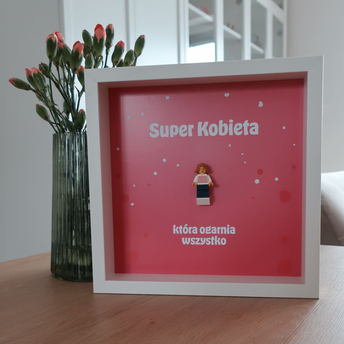 Ramka dla drugiej połówki z minifigurką – Super Kobieta