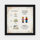 Ramka na rocznicę ślubu z minifigurkami – Pastelowe Marzenia